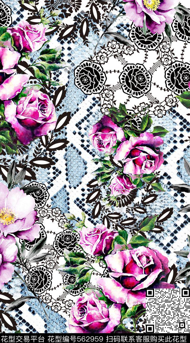 创意动物纹服装数码印花华亿平台下载（图片编号: 562959） - 瓦栏（Walan）