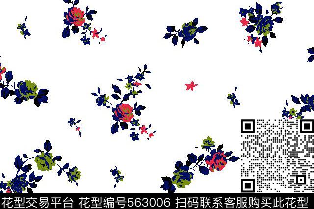 2016春夏靓仔男装清新小碎花传统印花华亿平台下载（图片编号: 563006） - 瓦栏（Walan）