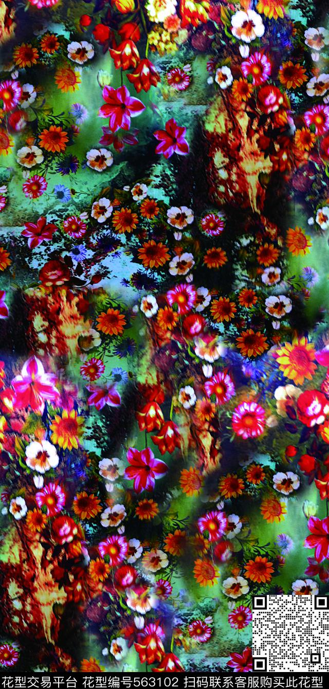 水底水中倒影数码印花华亿平台下载（图片编号: 563102） - 瓦栏（Walan）