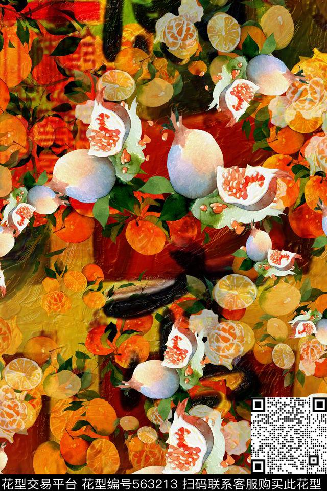 抽象静物家纺数码印花华亿平台下载（图片编号: 563213） - 瓦栏（Walan）