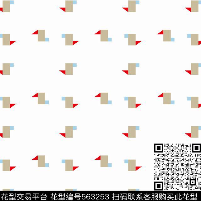 彩色拼接几何现代传统印花华亿平台下载（图片编号: 563253） - 瓦栏（Walan）