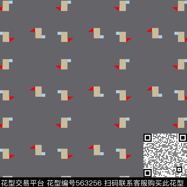 彩色拼接几何现代数码印花华亿平台下载（图片编号: 563256） - 瓦栏（Walan）