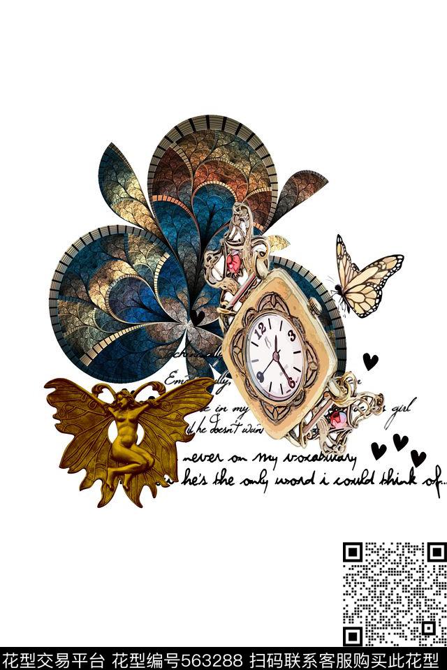 复古欧式个性休闲花定位女装欧式复古数码印花华亿平台下载（图片编号: 563288） - 瓦栏（Walan）