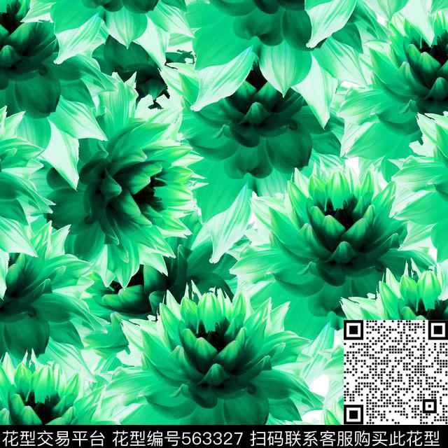 写实花卉高大上传统印花华亿平台下载（图片编号: 563327） - 瓦栏（Walan）