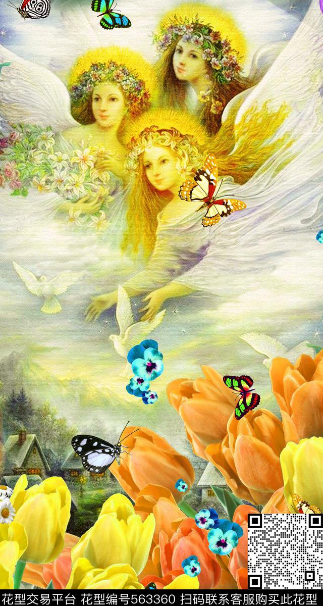 油画花卉人物风景数码印花华亿平台下载（图片编号: 563360） - 瓦栏（Walan）