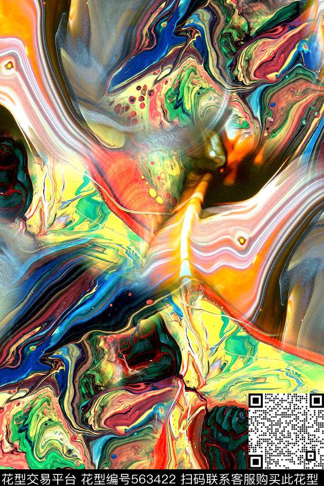 抽象几何矿石数码印花华亿平台下载（图片编号: 563422） - 瓦栏（Walan）