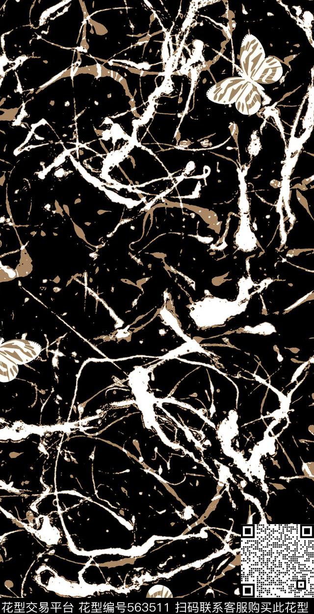 抽象男装图案水渍纹理趣味动物传统印花华亿平台下载（图片编号: 563511） - 瓦栏（Walan）