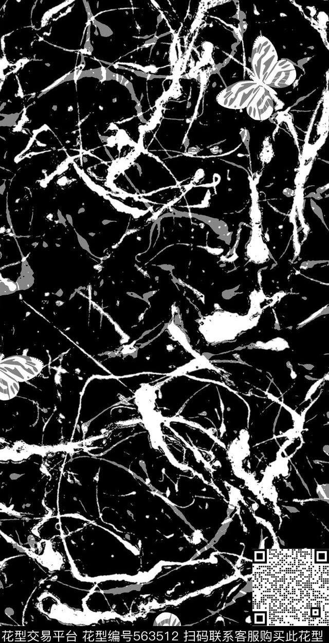 抽象男装图案水渍纹理趣味动物传统印花华亿平台下载（图片编号: 563512） - 瓦栏（Walan）