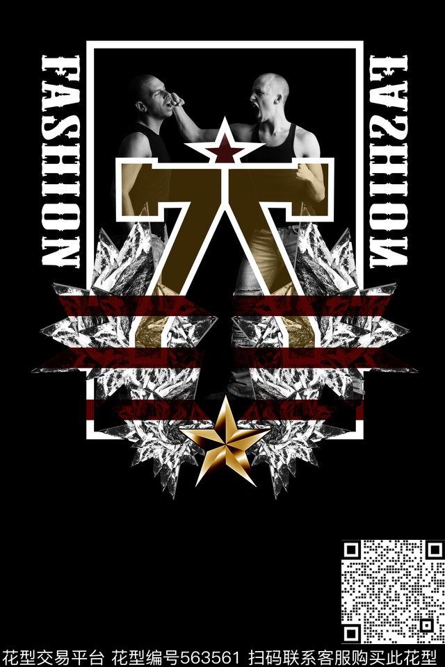 时尚潮流男人数码印花华亿平台下载（图片编号: 563561） - 瓦栏（Walan）