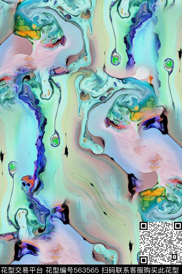 抽象肌理纹理数码印花华亿平台下载（图片编号: 563565） - 瓦栏（Walan）