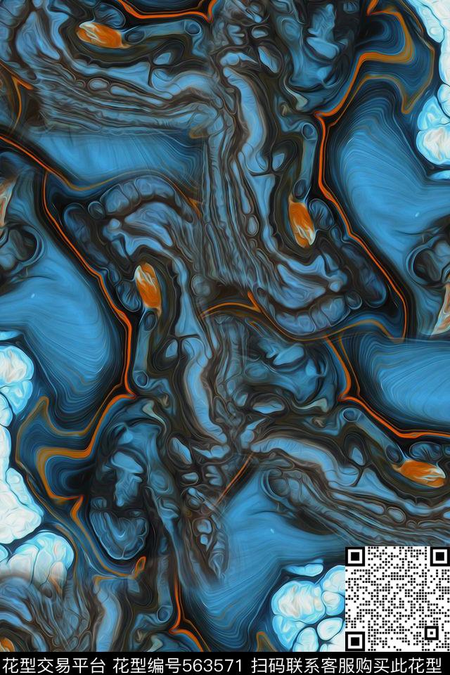 抽象肌理纹理数码印花华亿平台下载（图片编号: 563571） - 瓦栏（Walan）