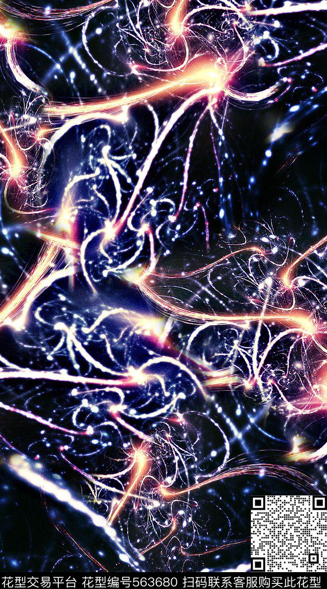 潮流抽象创意数码印花华亿平台下载（图片编号: 563680） - 瓦栏（Walan）