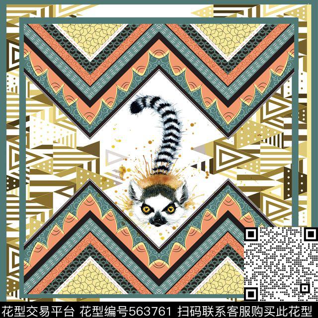 欧美大牌风格几何动物传统印花华亿平台下载（图片编号: 563761） - 瓦栏（Walan）