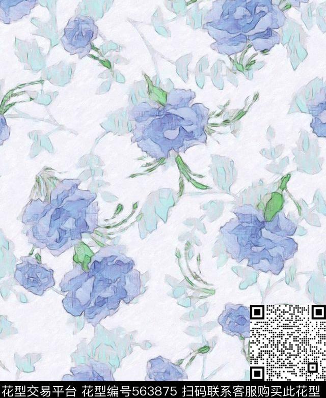 花卉服装数码数码印花华亿平台下载（图片编号: 563875） - 瓦栏（Walan）
