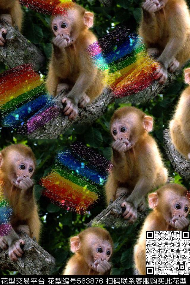 彩虹衬衫创意服装面料数码印花华亿平台下载（图片编号: 563876） - 瓦栏（Walan）