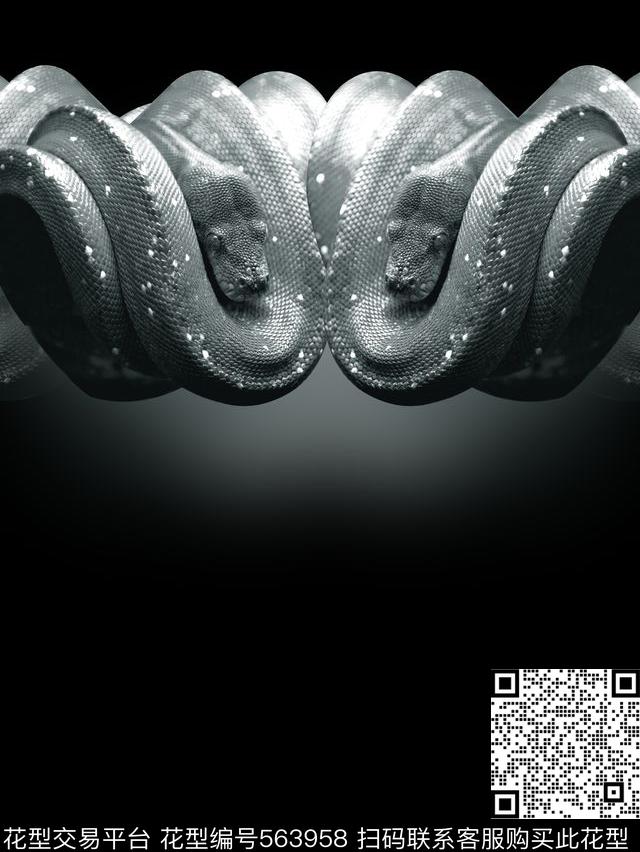 JustCavalli大牌动物蛇数码印花华亿平台下载（图片编号: 563958） - 瓦栏（Walan）