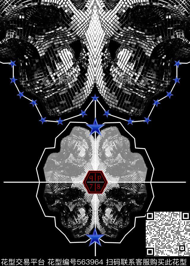 时尚潮流大牌Philipp数码印花华亿平台下载（图片编号: 563964） - 瓦栏（Walan）