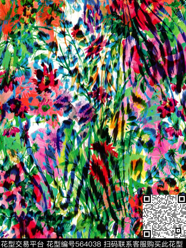 潮流时尚动物纹理动物纹数码印花华亿平台下载（图片编号: 564038） - 瓦栏（Walan）