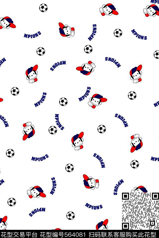 满版小猴卡通传统印花华亿平台下载（图片编号: 564081） - 瓦栏（Walan）