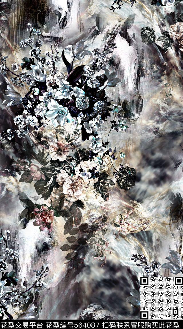 抽象创意大牌数码印花华亿平台下载（图片编号: 564087） - 瓦栏（Walan）