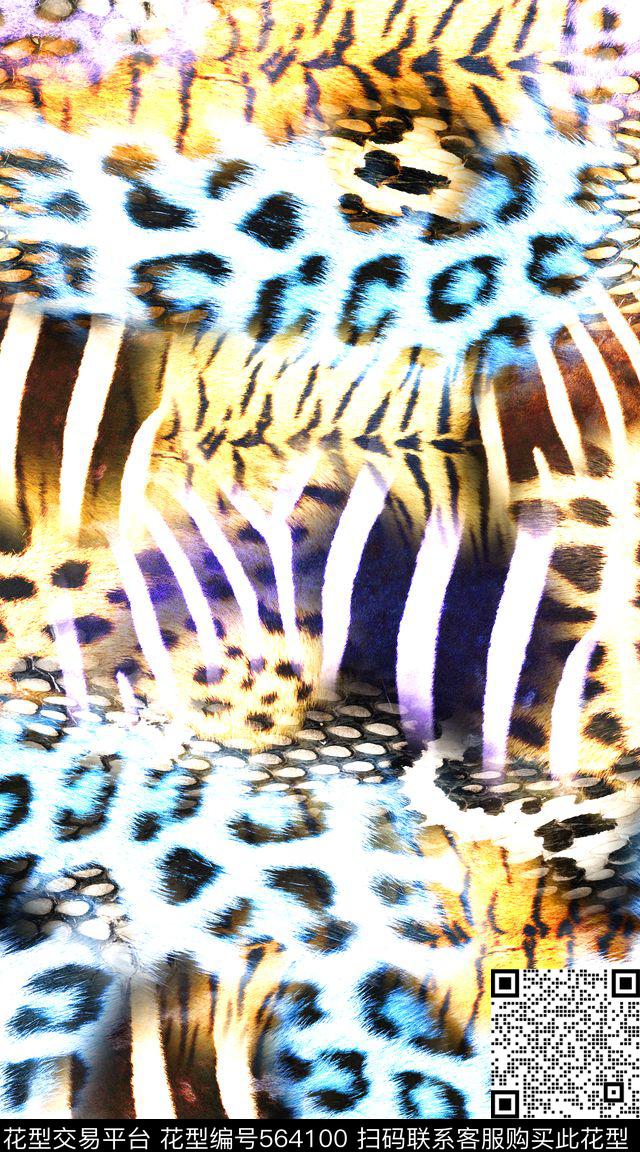 豹纹创意大牌数码印花华亿平台下载（图片编号: 564100） - 瓦栏（Walan）