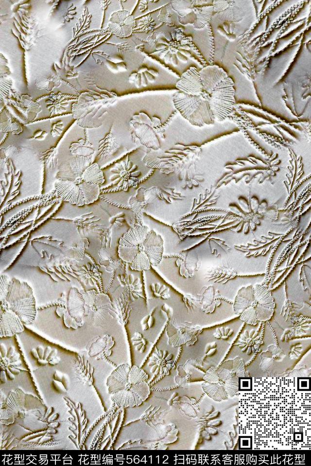 编织绣花纹理数码印花华亿平台下载（图片编号: 564112） - 瓦栏（Walan）