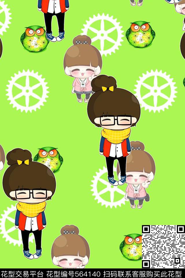 创意图案设计创意服装面料卡通传统印花华亿平台下载（图片编号: 564140） - 瓦栏（Walan）