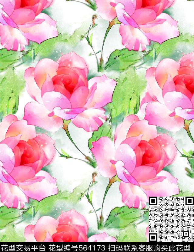 MAX-中国风花卉田园风数码印花华亿平台下载（图片编号: 564173） - 瓦栏（Walan）