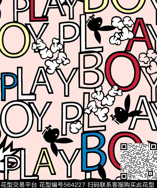 卡通Playboy花花公子传统印花华亿平台下载（图片编号: 564227） - 瓦栏（Walan）