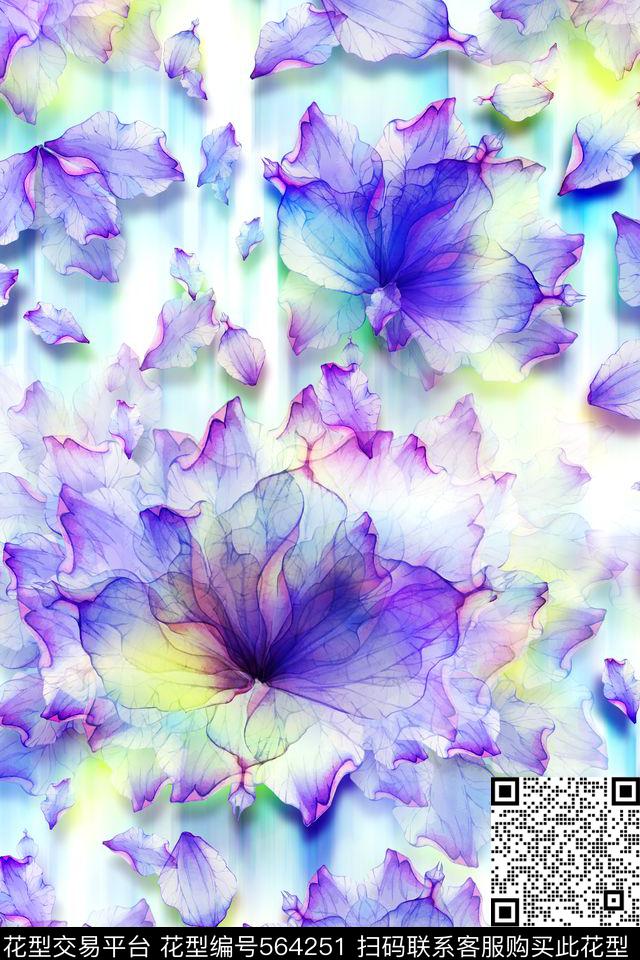 田园风滤色花卉罂粟数码印花华亿平台下载（图片编号: 564251） - 瓦栏（Walan）