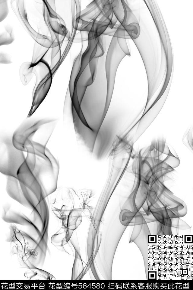 简单缥缈烟雾数码印花华亿平台下载（图片编号: 564580） - 瓦栏（Walan）