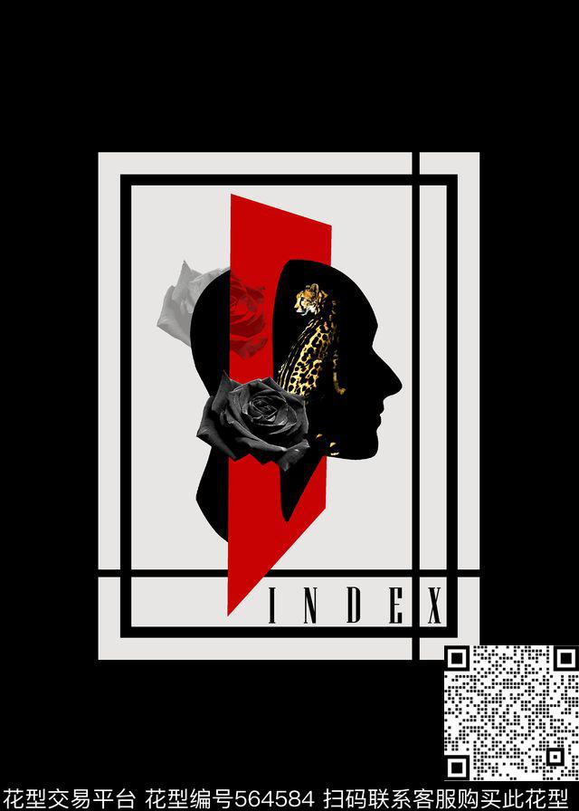 时尚潮流纪焚希Givenchy人头像数码印花华亿平台下载（图片编号: 564584） - 瓦栏（Walan）