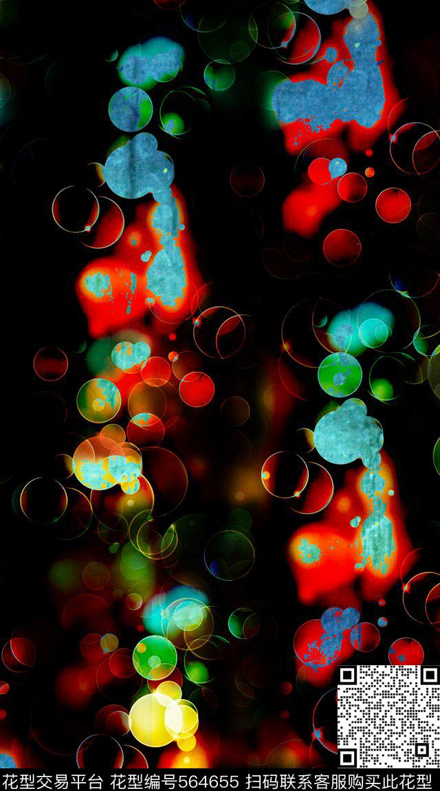 创意服装面料创意图案设计抽象数码印花华亿平台下载（图片编号: 564655） - 瓦栏（Walan）