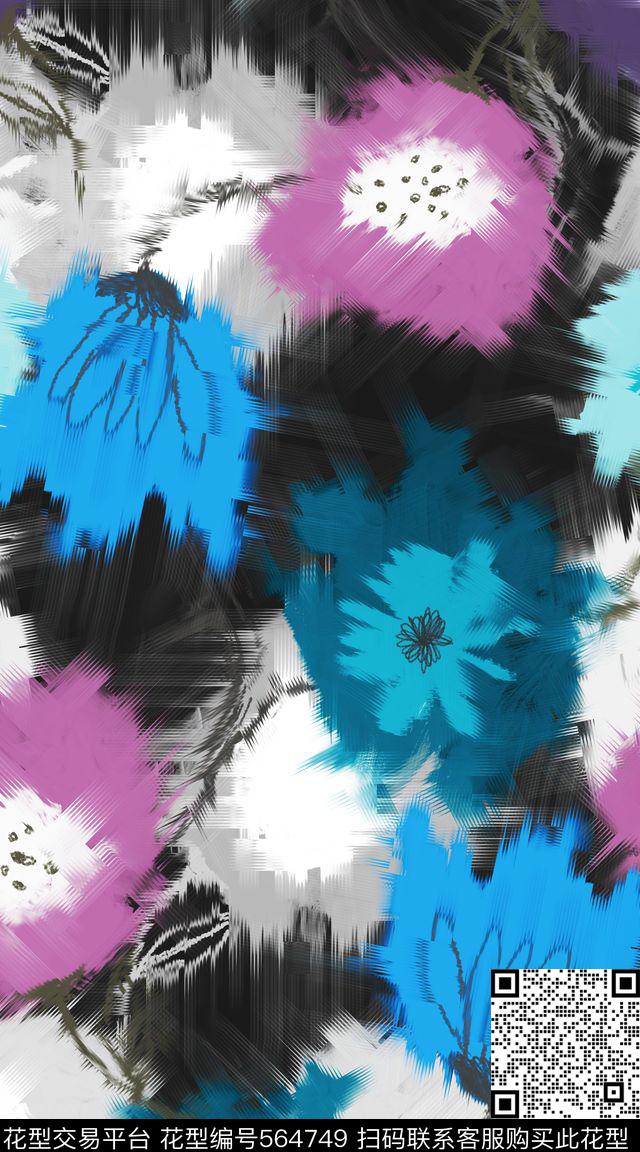 抽象创意大牌数码印花华亿平台下载（图片编号: 564749） - 瓦栏（Walan）