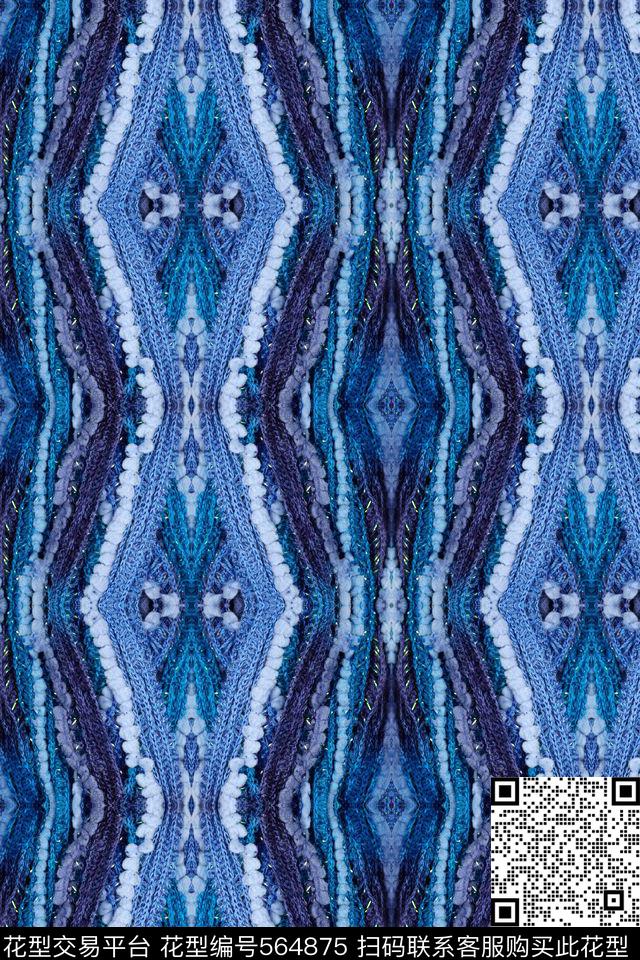 复古毛衣纹理服装数码印花华亿平台下载（图片编号: 564875） - 瓦栏（Walan）