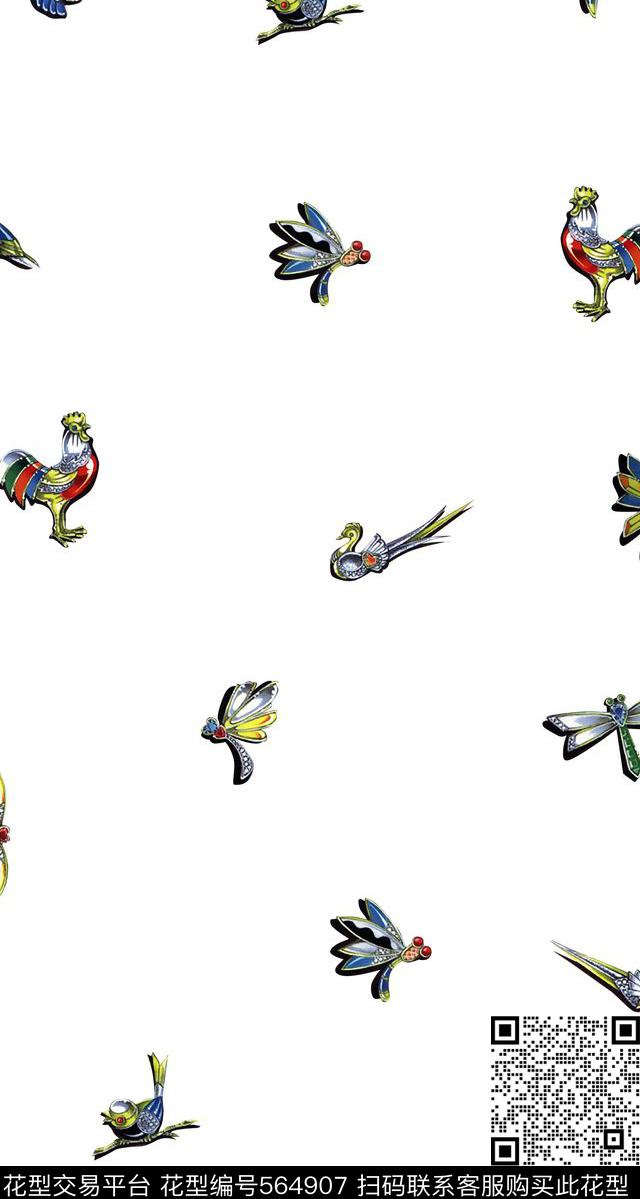 珠宝男装手绘数码印花华亿平台下载（图片编号: 564907） - 瓦栏（Walan）