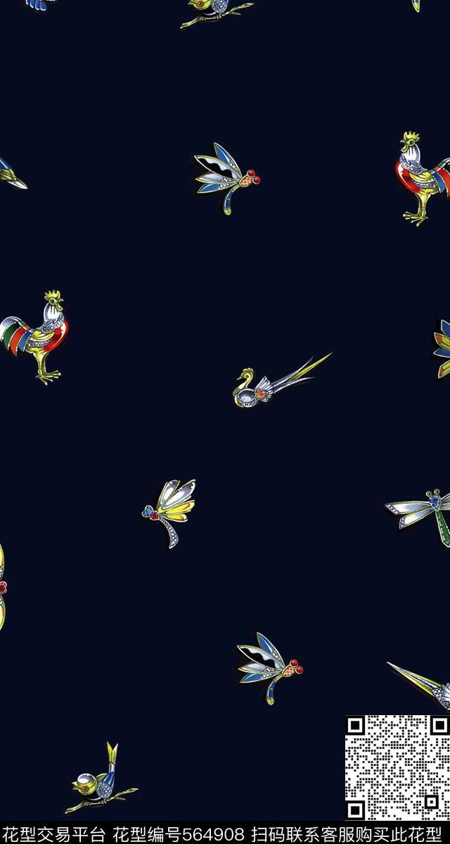 珠宝男装手绘数码印花华亿平台下载（图片编号: 564908） - 瓦栏（Walan）