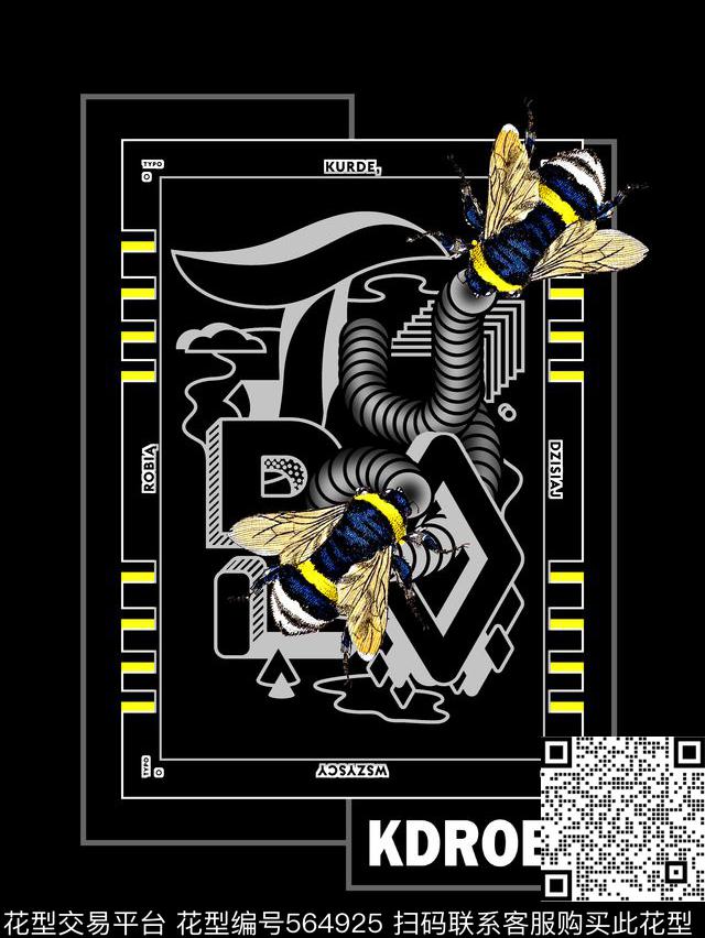 时尚潮流大牌几何解构科学数码印花华亿平台下载（图片编号: 564925） - 瓦栏（Walan）