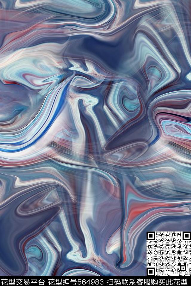 抽象纹理肌理数码印花华亿平台下载（图片编号: 564983） - 瓦栏（Walan）