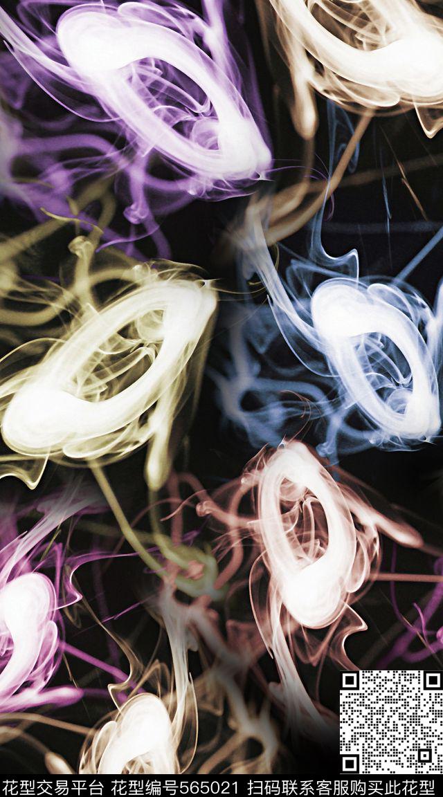 抽象创意服装数码印花华亿平台下载（图片编号: 565021） - 瓦栏（Walan）