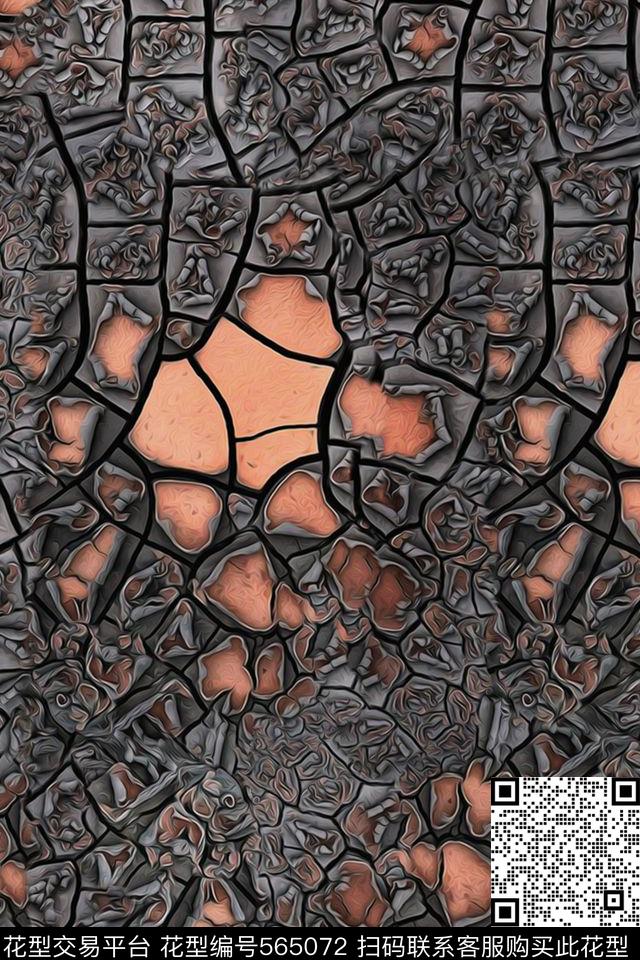 抽象树皮印花数码印花华亿平台下载（图片编号: 565072） - 瓦栏（Walan）