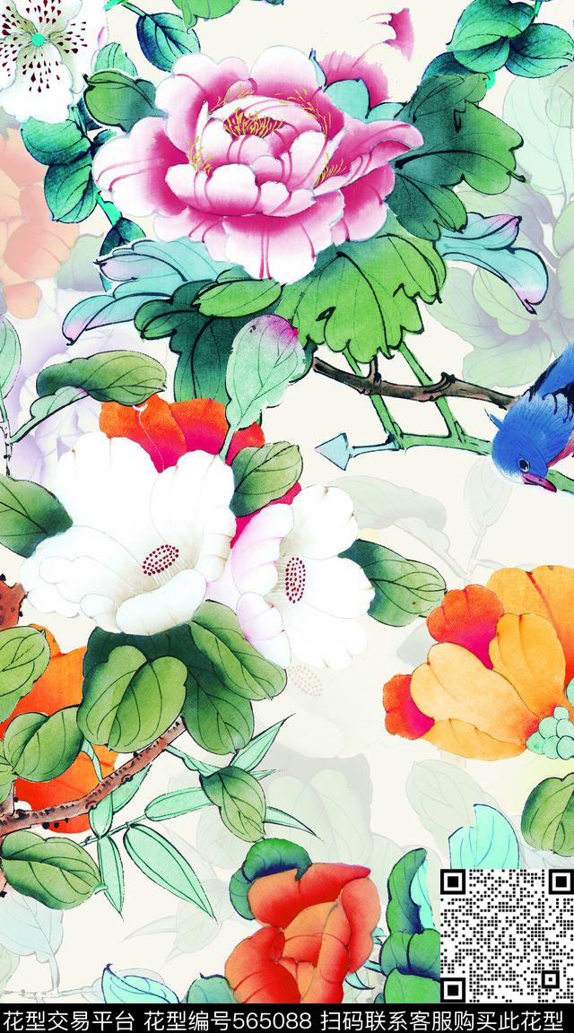 创意服装复古数码印花华亿平台下载（图片编号: 565088） - 瓦栏（Walan）