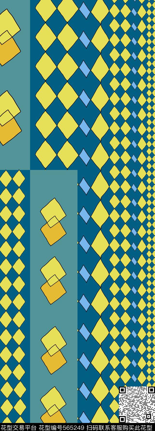 现代几何传统印花华亿平台下载（图片编号: 565249） - 瓦栏（Walan）