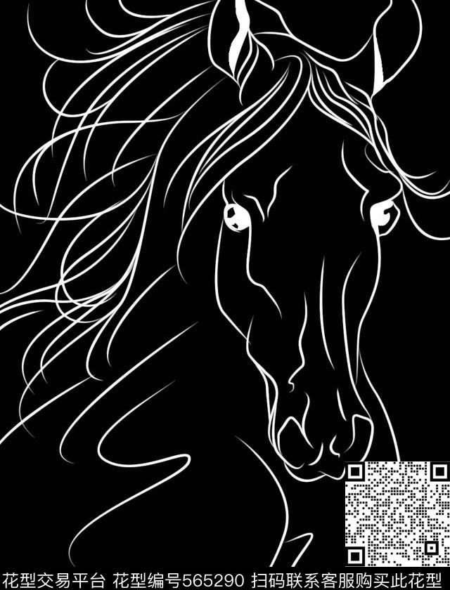 欧美简约马传统印花华亿平台下载（图片编号: 565290） - 瓦栏（Walan）