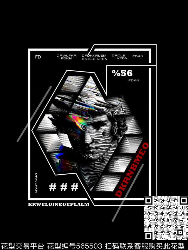 时尚潮流大牌纪焚希Givenchy风格数码印花华亿平台下载（图片编号: 565503） - 瓦栏（Walan）