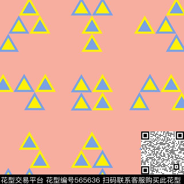 极简平面几何三角传统印花华亿平台下载（图片编号: 565636） - 瓦栏（Walan）