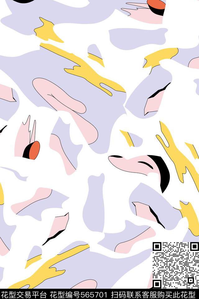 抽象纯色底色块传统印花华亿平台下载（图片编号: 565701） - 瓦栏（Walan）