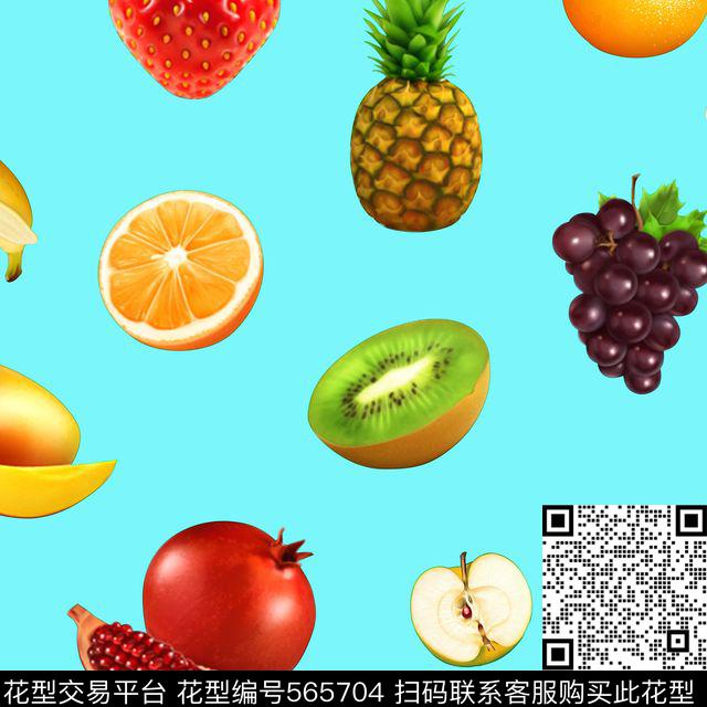 水果田园风数码印花华亿平台下载（图片编号: 565704） - 瓦栏（Walan）