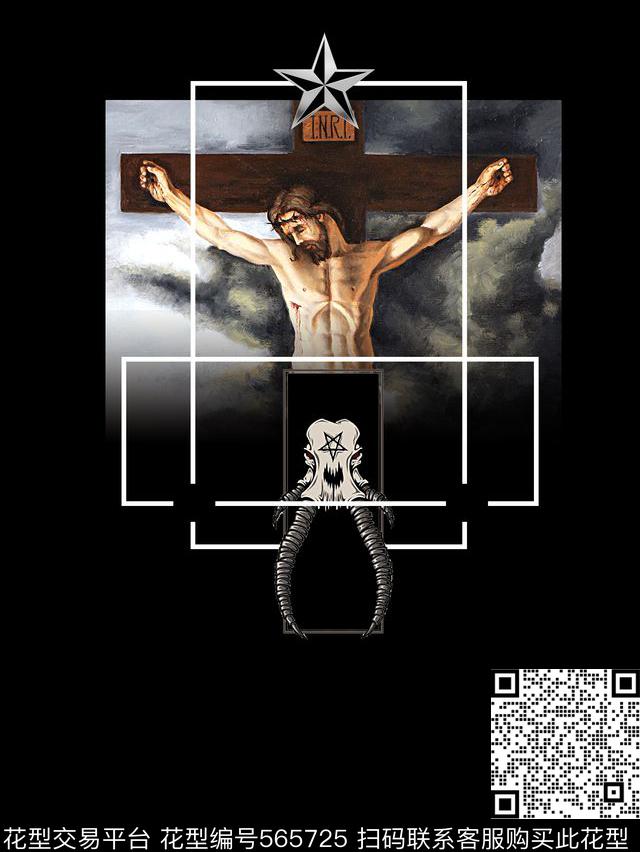 T恤衬衫卫衣复古欧美大牌风格数码印花华亿平台下载（图片编号: 565725） - 瓦栏（Walan）