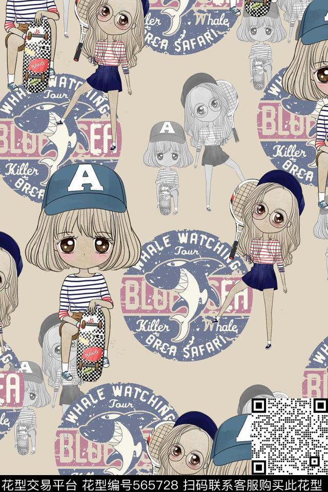 创意服装面料创意图案设计卡通传统印花华亿平台下载（图片编号: 565728） - 瓦栏（Walan）